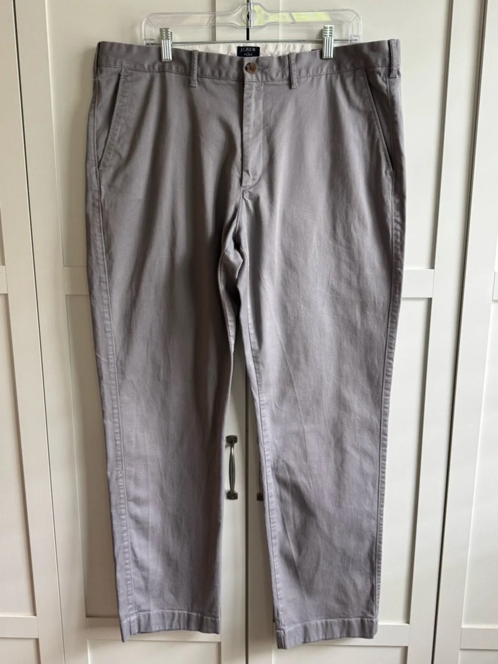 J. Crew Factory Men's Straight-Fit Flex Chino Pants Size 38x32 Grey/Slate
